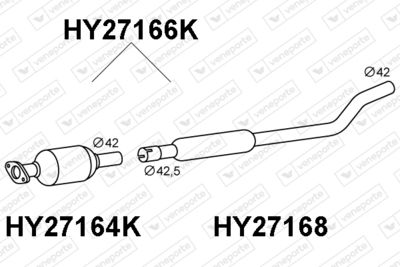 Катализатор VENEPORTE HY27166K для HYUNDAI i10