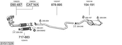 Изпускателна система BOSAL SYS17229