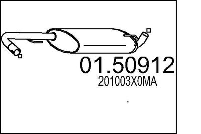 Средний глушитель выхлопных газов MTS 01.50912 для NISSAN PATHFINDER