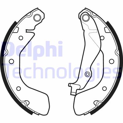 DELPHI LS2134 Ремкомплект барабанных колодок  для HONDA INSIGHT (Хонда Инсигхт)