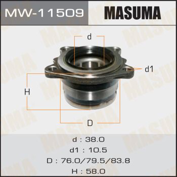 Комплект подшипника ступицы колеса MASUMA MW-11509 для TOYOTA NADIA