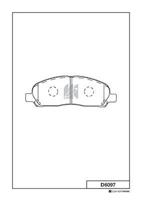 Комплект тормозных колодок, дисковый тормоз MK Kashiyama D6097 для MITSUBISHI SPACE
