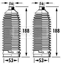 Bellow Kit, steering Borg & Beck BSG3392