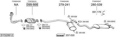 Układ wydechowy BOSAL SYS20612