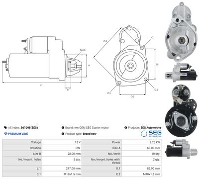 Startér AS-PL S01096(SEG)