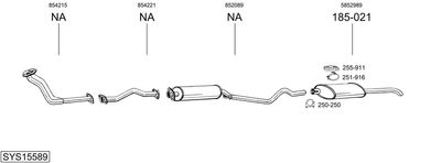 Изпускателна система BOSAL SYS15589