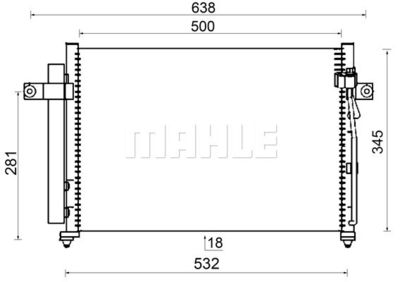 Конденсатор, кондиционер MAHLE AC 417 000S для HYUNDAI GETZ