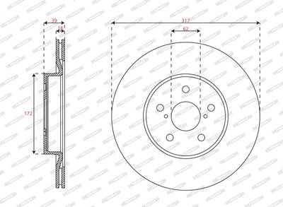 BREMSSCHEIBE FERODO DDF3100C 1