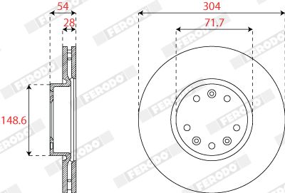 Bromsskiva FERODO DDF2782C