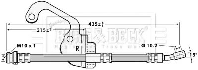 Brake Hose Borg & Beck BBH7056