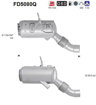 Filtr sadzy / filtr cząstek stałych, układ wydechowy AS 18308508523