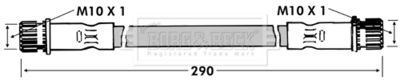 BORG & BECK BBH7113 Тормозной шланг  для MITSUBISHI COLT VI (Z3_A, Z2_A) 1.3 LPG