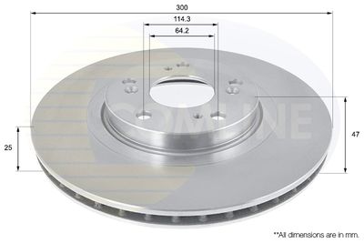 Тормозной диск COMLINE ADC0541V для ACURA RSX