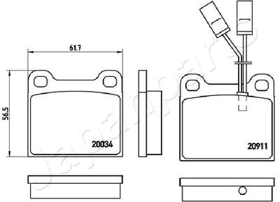 SET PLACUTE FRANA FRANA DISC JAPANPARTS PA0251AF 1