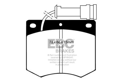Комплект тормозных колодок, дисковый тормоз EBC Brakes DP436 для FORD GRANADA