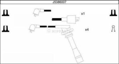 Комплект проводов зажигания NIPPARTS J5386007 для DAIHATSU FEROZA