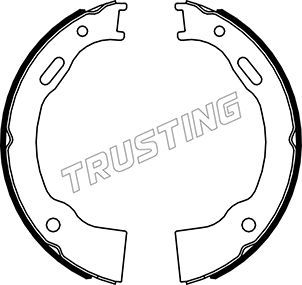 Zestaw szczęk hamulcowych, hamulec postojowy TRUSTING 088.242