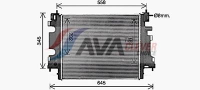 RADIATOR RACIRE MOTOR AVA Clever Choice RT2659 1
