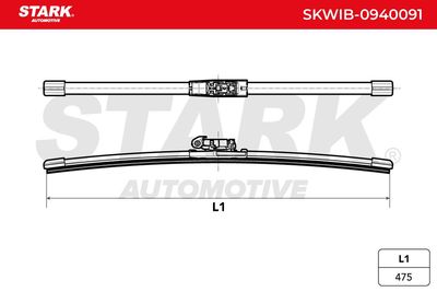 перо на чистачка STARK SKWIB-0940091