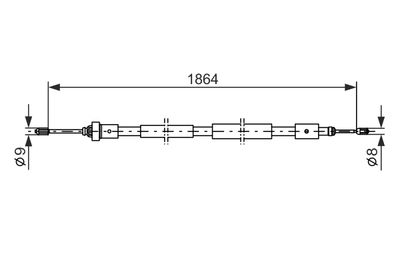 Håndbremsekabel BOSCH 1 987 477 591