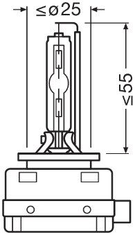 Лампа накаливания, фара дальнего света OSRAM 66140XNN-HCB для ROLLS-ROYCE WRAITH
