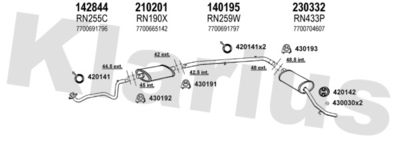 Układ wydechowy KLARIUS 720428E