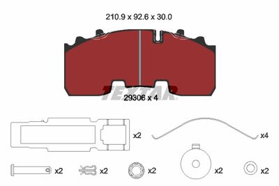 Brake Pad Set, disc brake 2930601