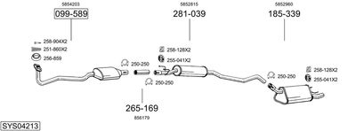 SISTEM DE ESAPAMENT BOSAL SYS04213