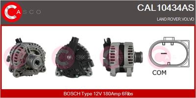 CASCO CAL10434AS Генератор  для VOLVO S80 II (124) 2.0 TDi