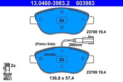 Brake Pad Set, disc brake 13.0460-3983.2