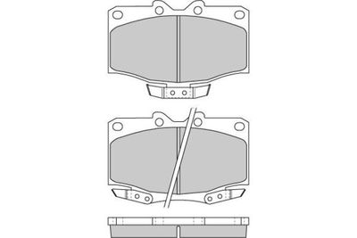 E.T.F. 12-0725 Тормозные колодки и сигнализаторы  для TOYOTA LAND CRUISER (_J7_) 2.4 (RJ70_, RJ73_, RJ70RV)
