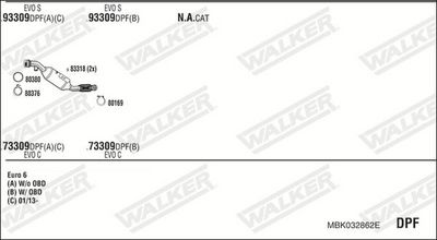 ABGASANLAGE WALKER MBK032862E