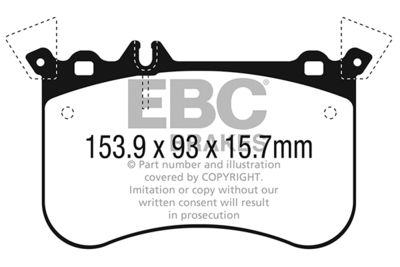 Комплект тормозных колодок, дисковый тормоз EBC Brakes DP62311 для MERCEDES-BENZ GLA-CLASS