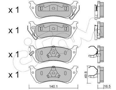 Bremsbelagsatz, Scheibenbremse