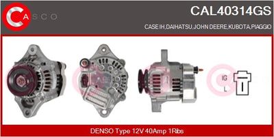 Генератор CASCO CAL40314GS для DAIHATSU HIJET