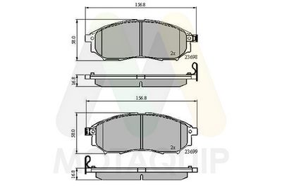 Set placute frana MOTAQUIP LVXL1371