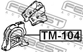 TM-104 Подушка двигателя передняя  FEBEST FEBEST 