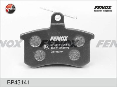 Комплект тормозных колодок, дисковый тормоз FENOX BP43141 для AUDI SUPER