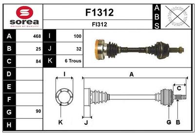 ANTRIEBSWELLE SNRA F1312