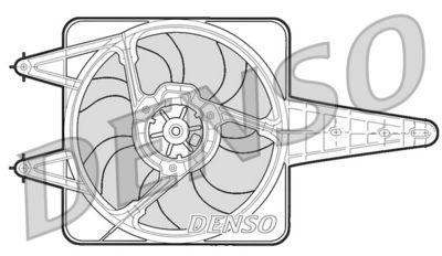 Вентилятор, охлаждение двигателя DENSO DER13203 для FIAT FIORINO