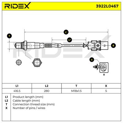 ламбда-сонда RIDEX 3922L0467