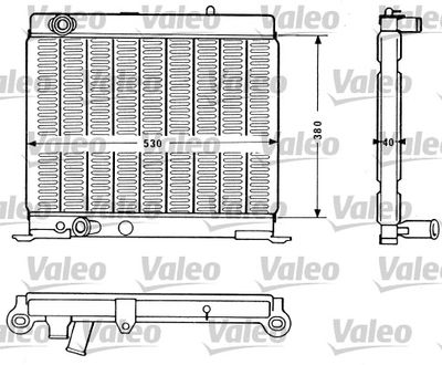 Радиатор, охлаждение двигателя VALEO 810871 для PEUGEOT 504