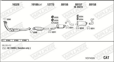 Изпускателна система WALKER VO74026