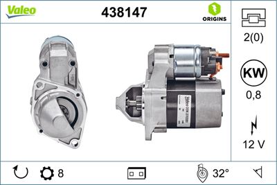 Стартер VALEO 438147 для MERCEDES-BENZ VANEO