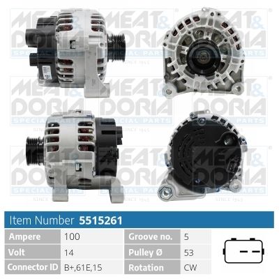 Alternator MEAT & DORIA 5515261 produkt