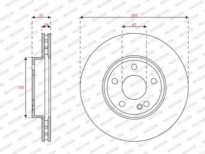 BREMSSCHEIBE FERODO DDF3033C
