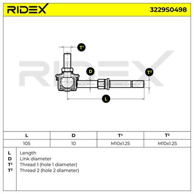 биалета RIDEX 3229S0498