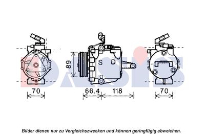 Компрессор, кондиционер AKS DASIS 851966N для MITSUBISHI COLT