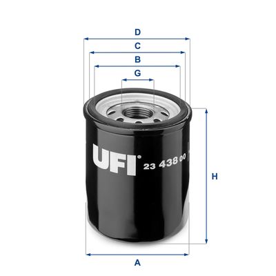 UFI 23.438.00 Масляный фильтр  для GREAT WALL  (Грейтвол Коолбеар)