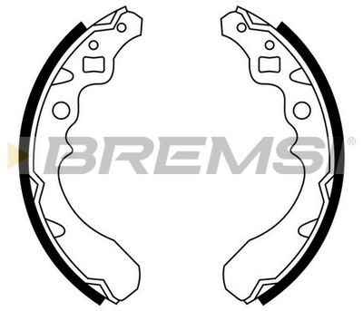 Комплект тормозных колодок BREMSI GF0670 для DAIHATSU MOVE